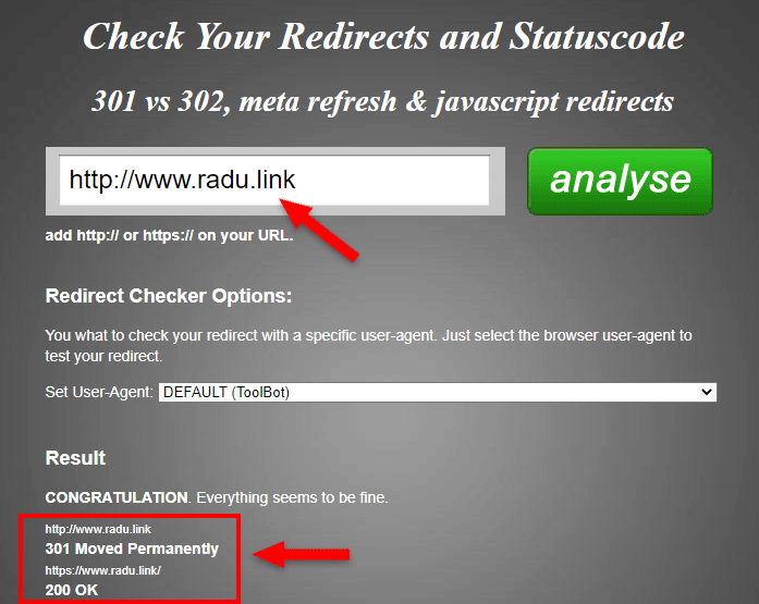 http to https redirect checker tool