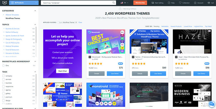 template monster wordpress themes