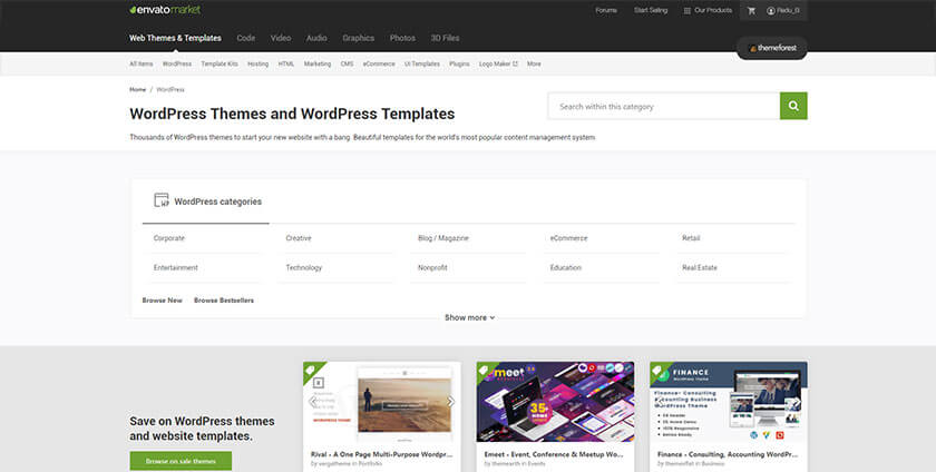 themeforest wordpress themes