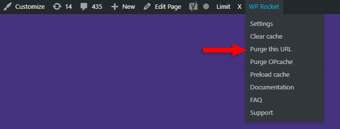 purge this ulr wp rocket