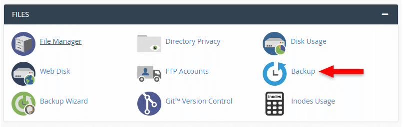 Backup tool in cpanel