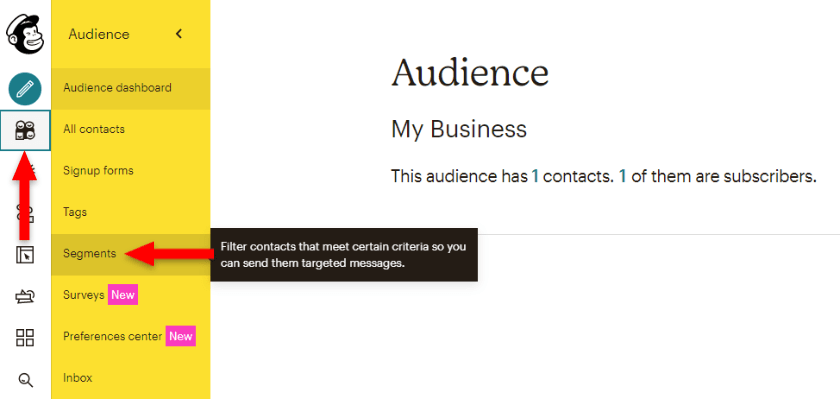segments in mailchimp