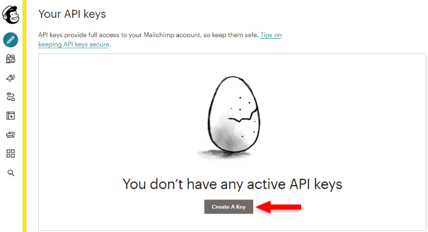 create api key in mailchimp