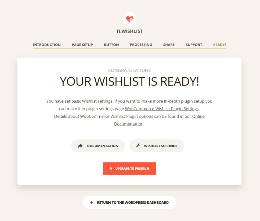 TI WooCommerce Wishlist plugin ready
