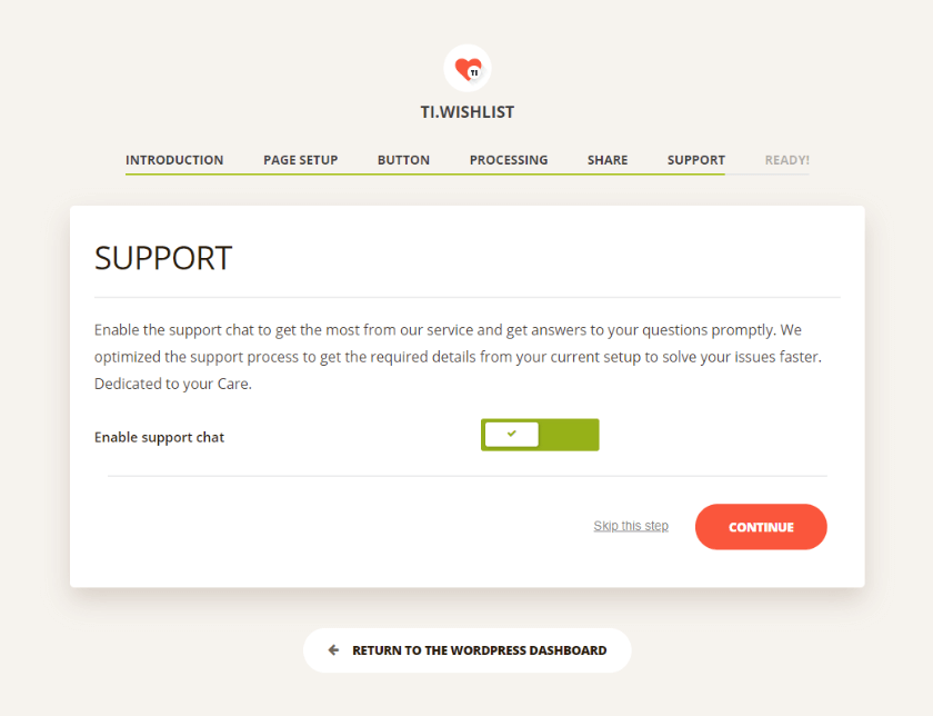 TI WooCommerce Wishlist plugin support options
