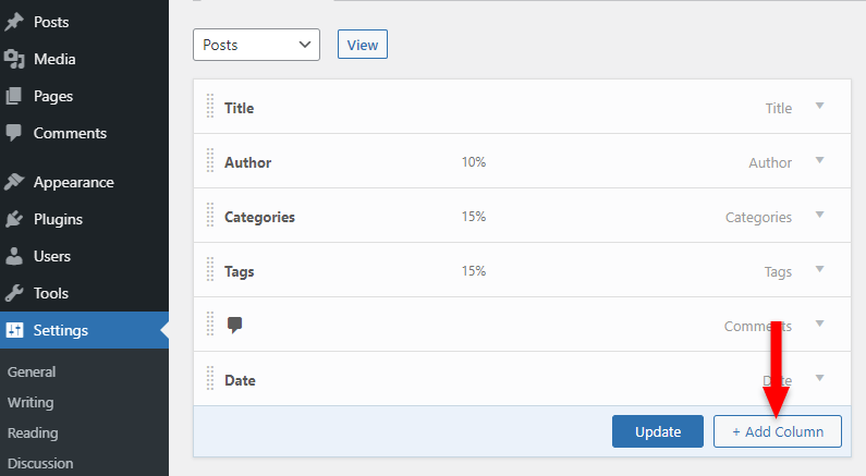add column in wordpress
